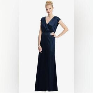 Elegant Dessy Collection Midnight Blue Gown - Size 4